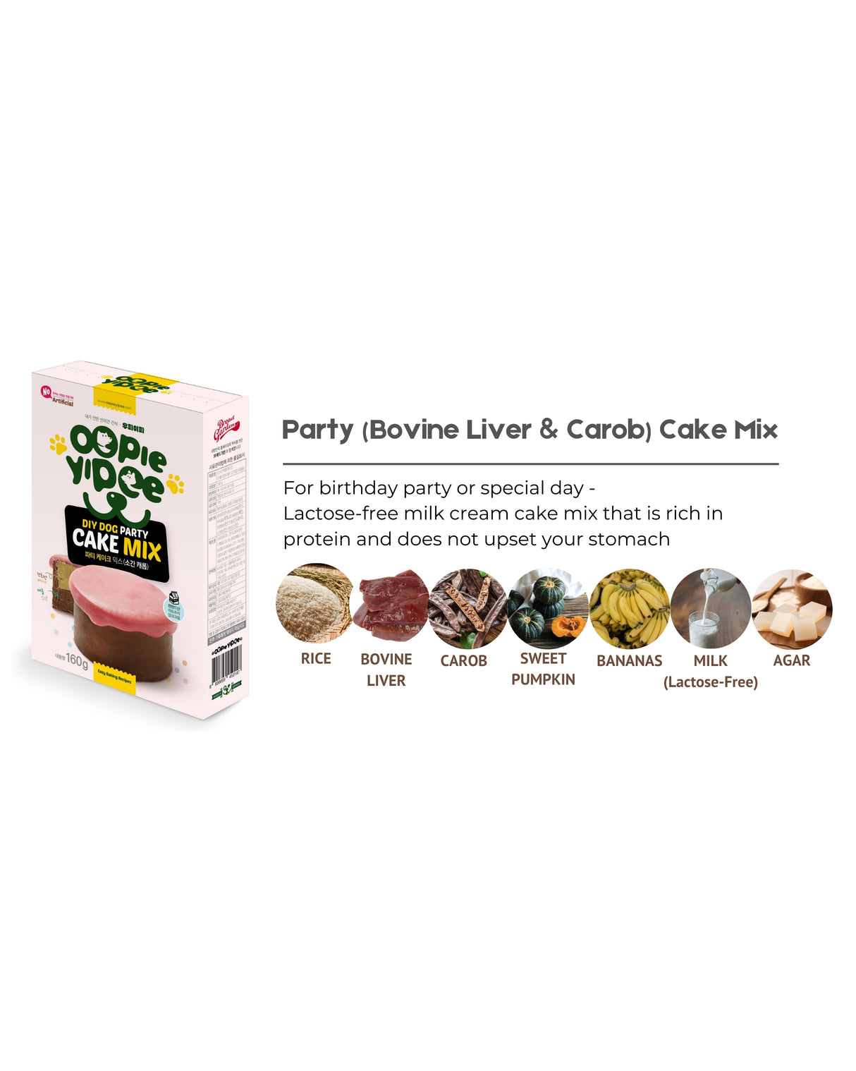 Oopie Yipee DIY Pet Cake Mix (Bovine liver, Carob)