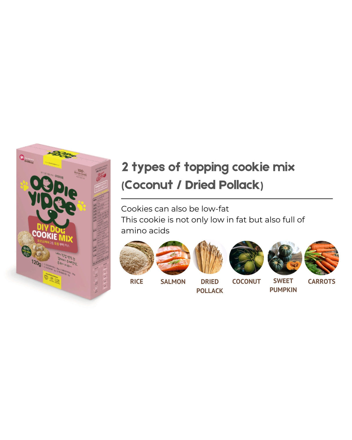 Oopie Yipee DIY Pet Cookie Mix (Coconut / Dried Pollack)